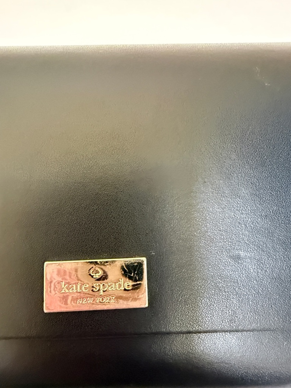 kate spade Arbor Hill Black Leather Wallet pink interior - Picture 3 of 6